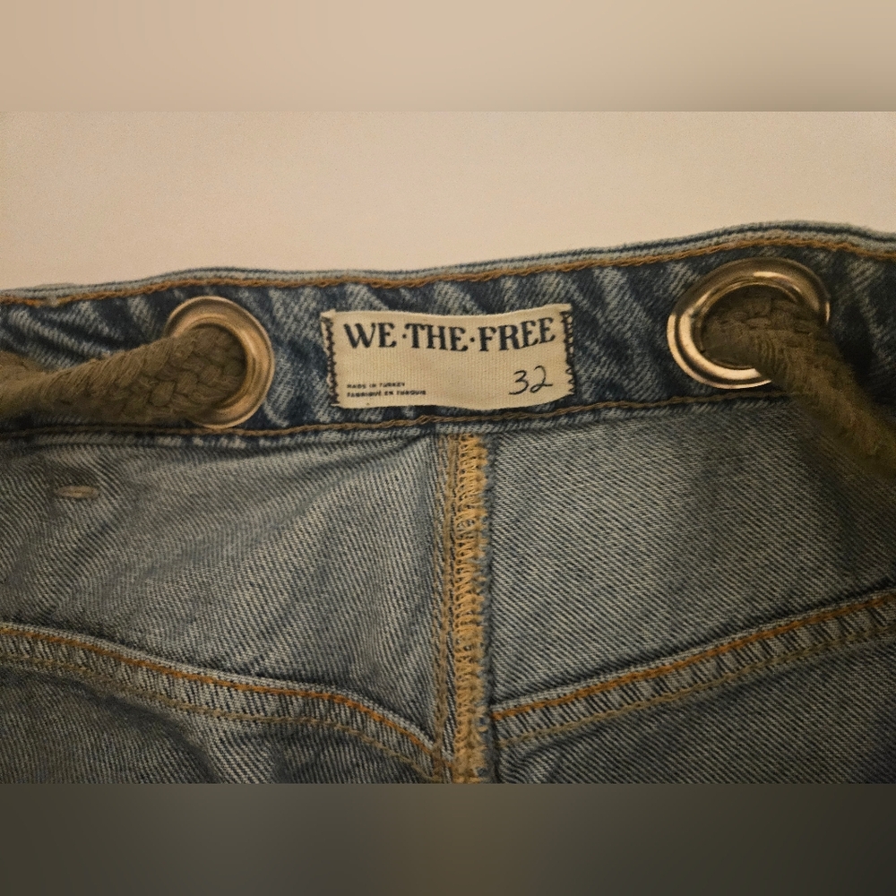 Free People-  We the Free Women's Moxie Barrel Jeans 32 Blue - Picture 11 of 14